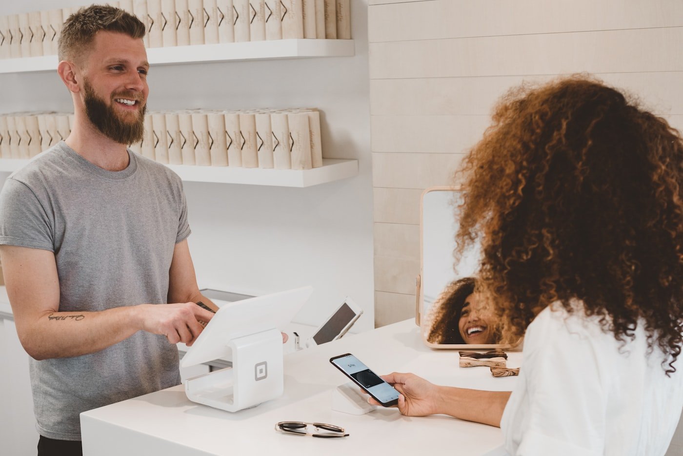 Commercial point-of-sale terminal and payment systems for retail